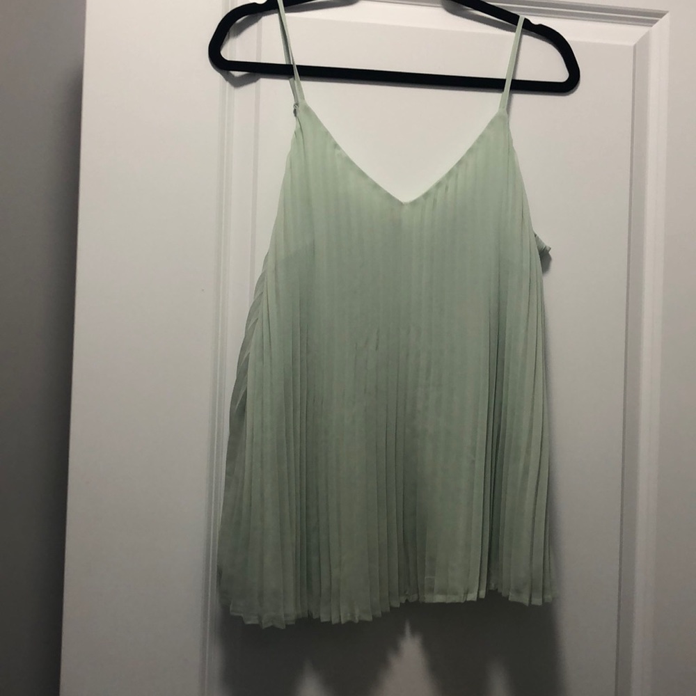 Sage green flowy tank top